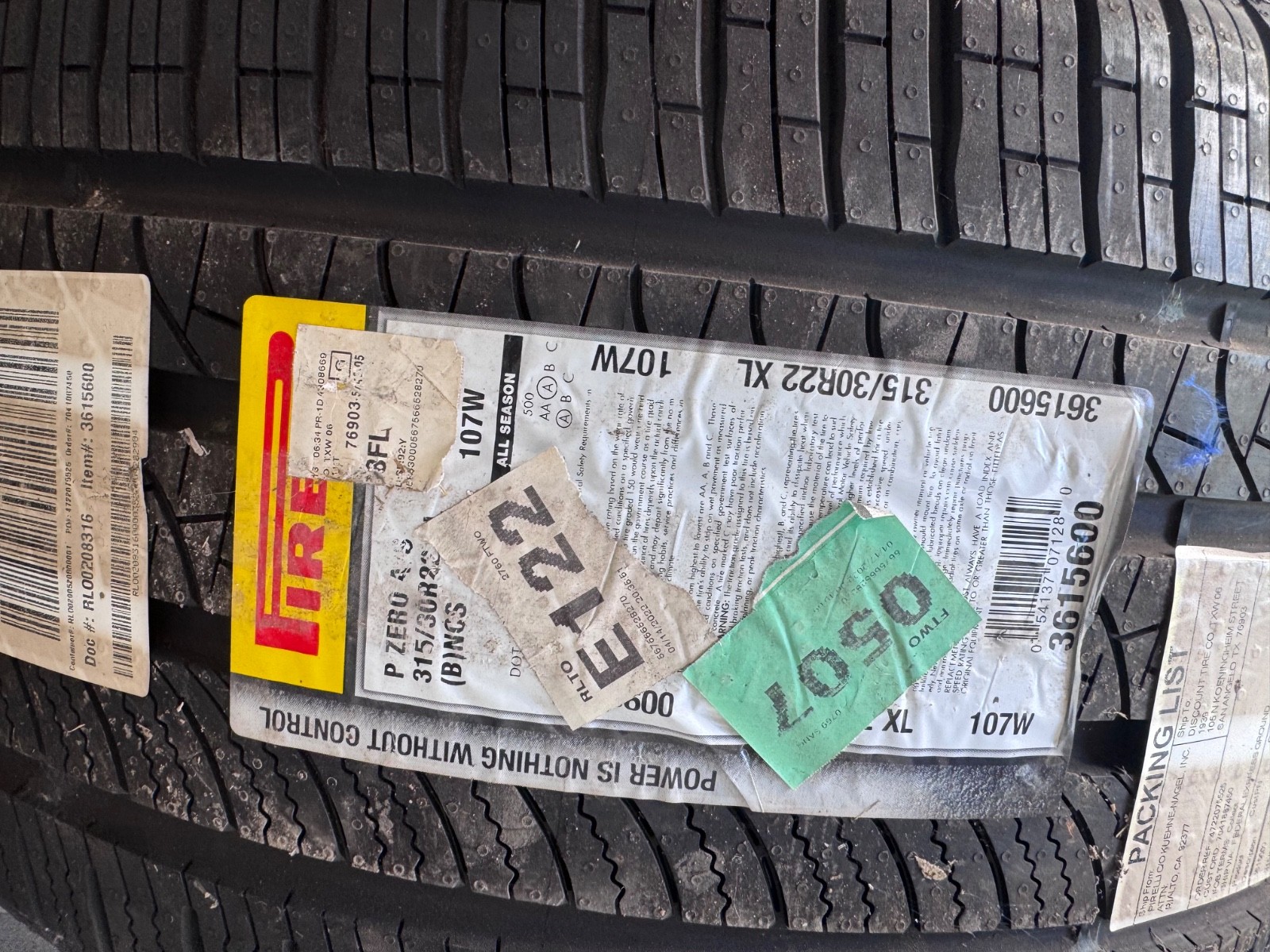 Pirelli PZero All Season 315/30R22 Tire