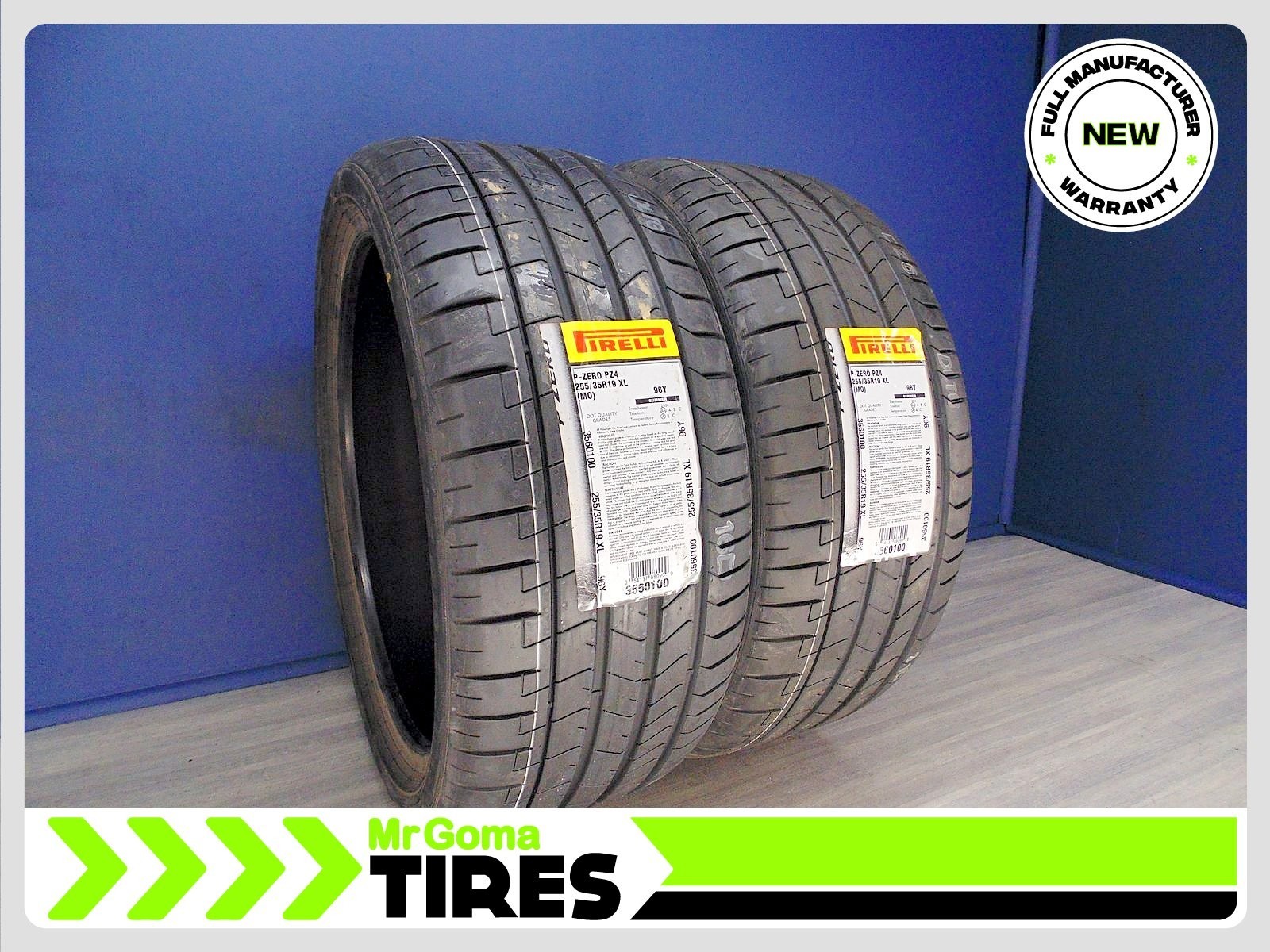 2 BRAND NEW PIRELLI P ZERO PZ4 MO XL 255/35R19 TIRES 96Y 2553519 MERCEDES