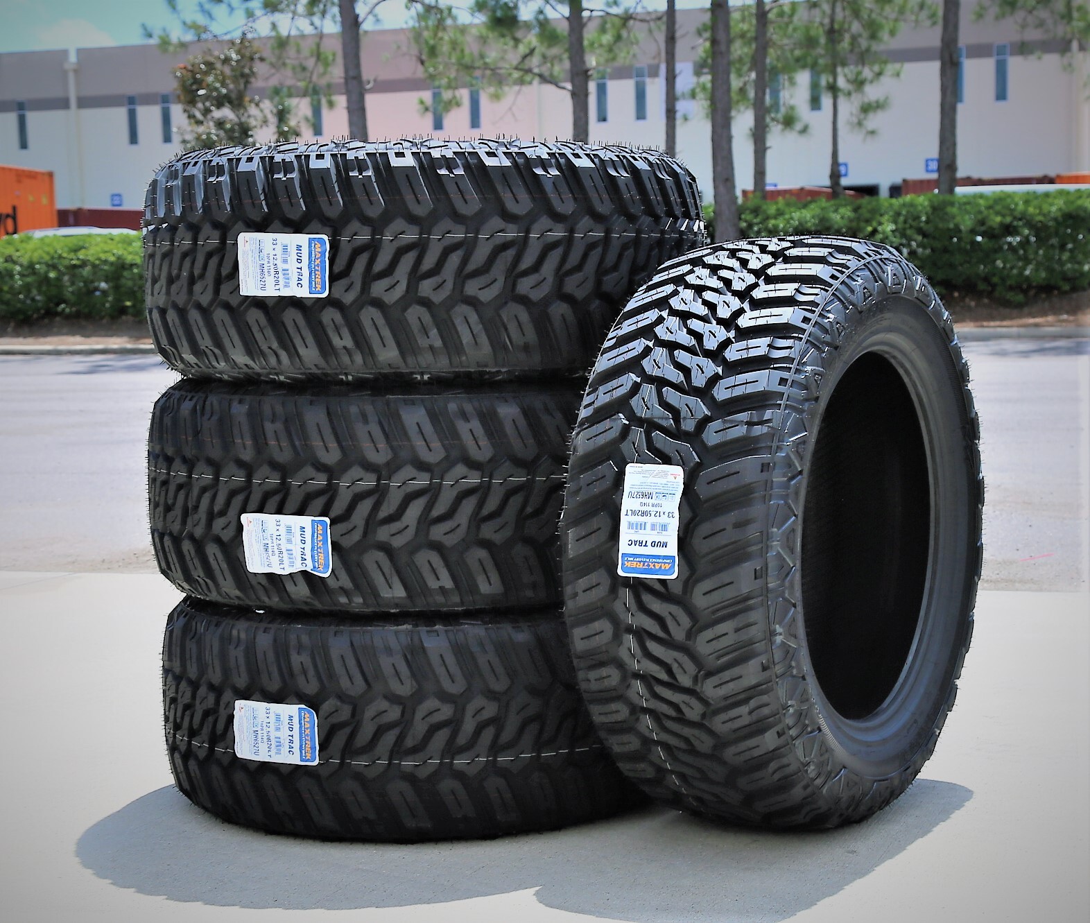4 Tires Maxtrek Mud Trac LT 33X12.50R20 Load E 10 Ply MT M/T