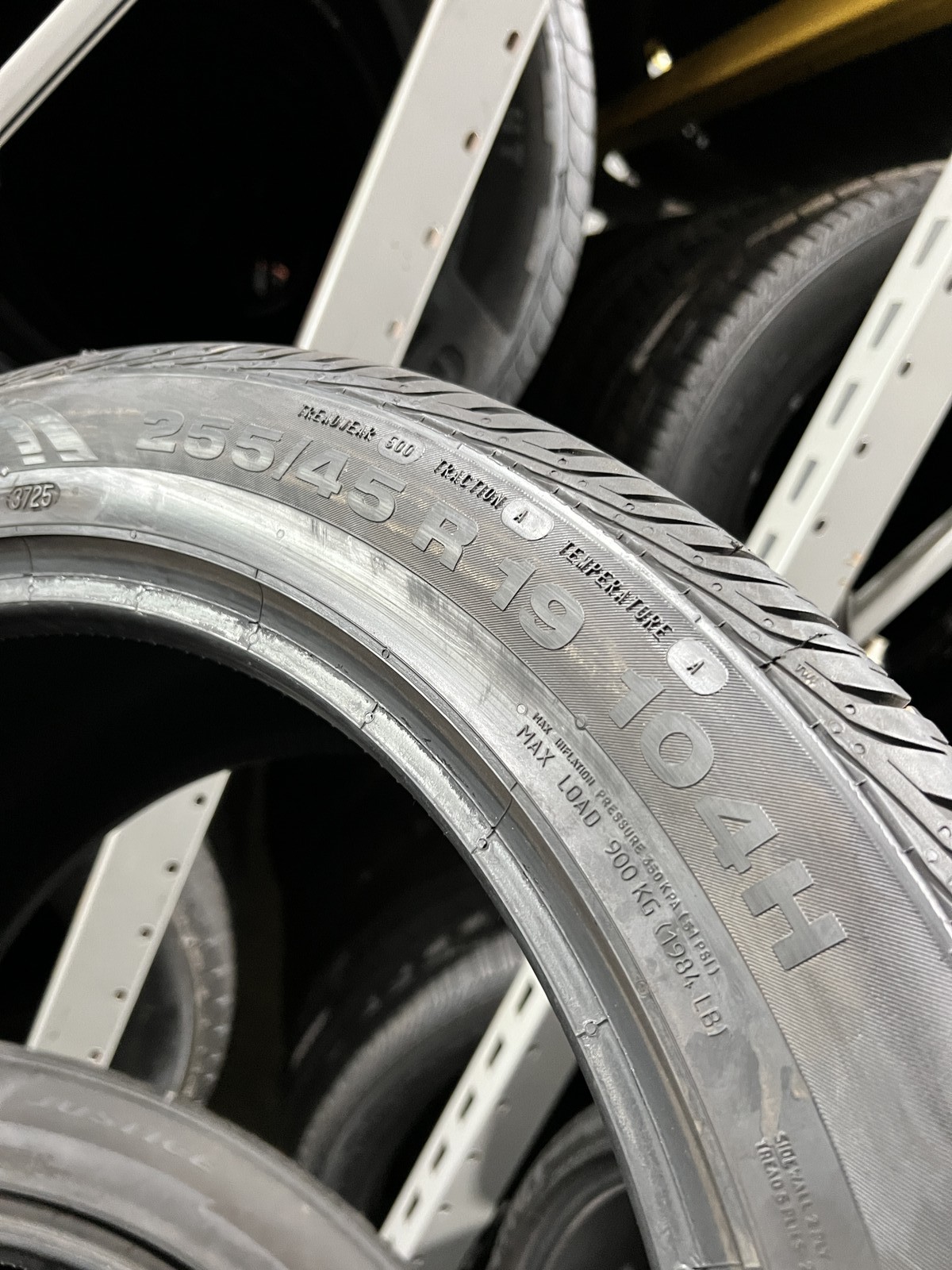 Set Of 2 Continental ContiProContact AO 255/45R19 104H DOT.3725 10/32 NO Patch