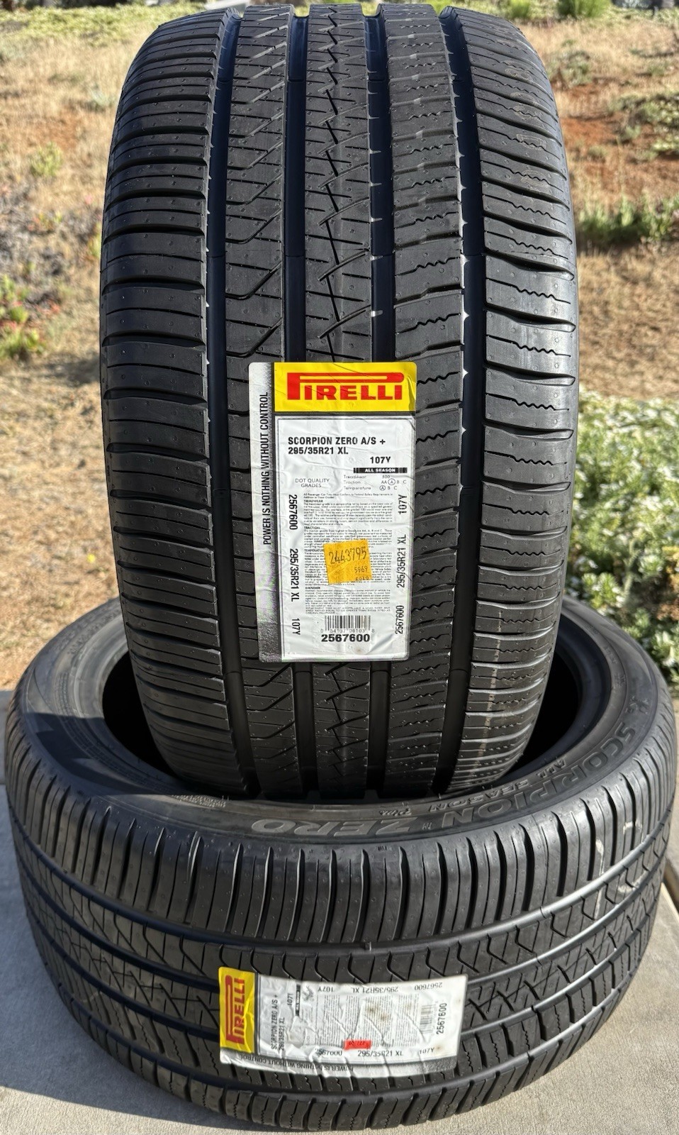 Set of TWO BRAND NEW 295/35R21 Pirelli Scorpion Zero AS + Plus All Season Tires
