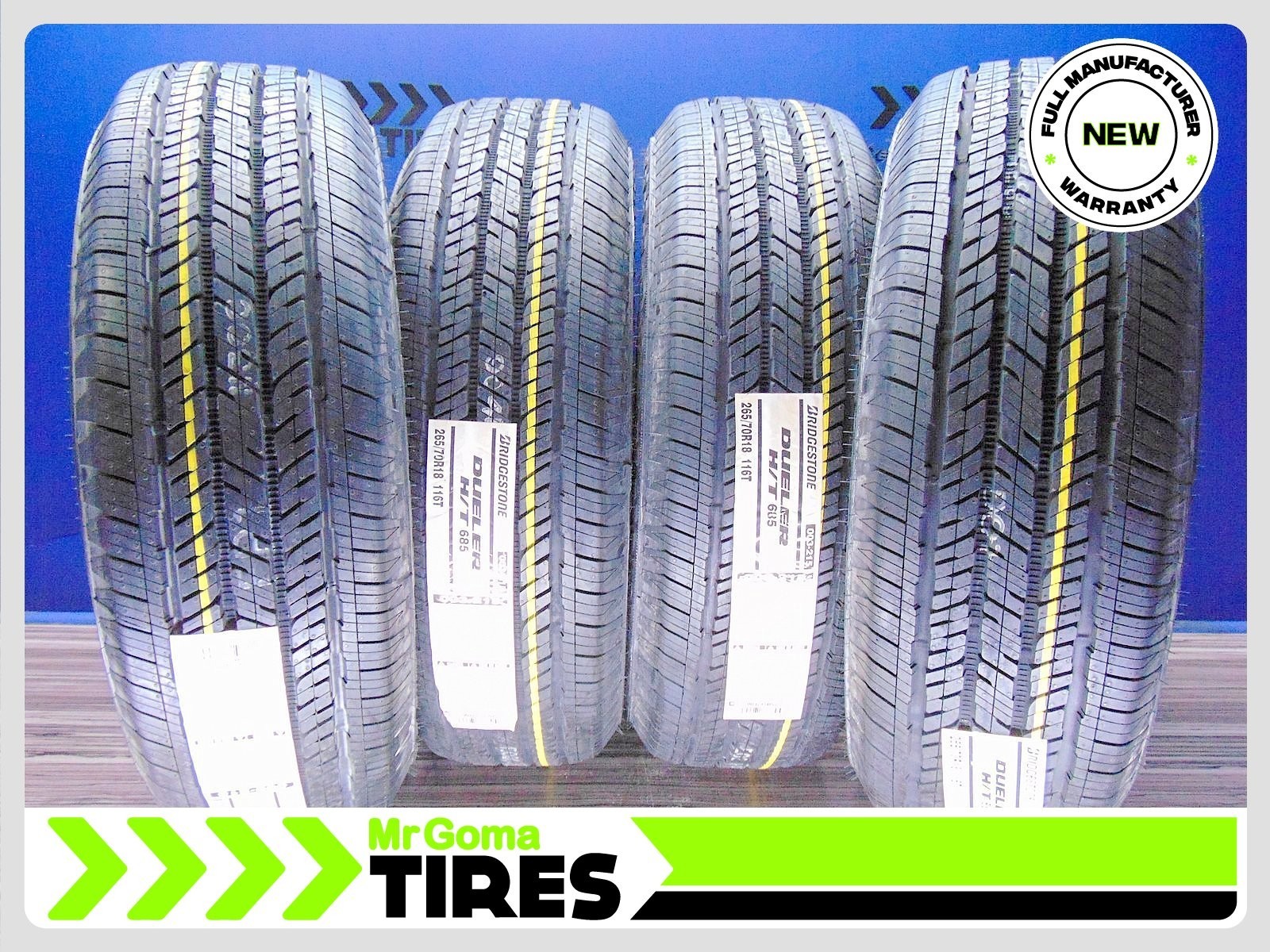 4 Brand New Bridgestone Dueler H/T 685 Tires 265/70R18 116T 265/70/18 2657018