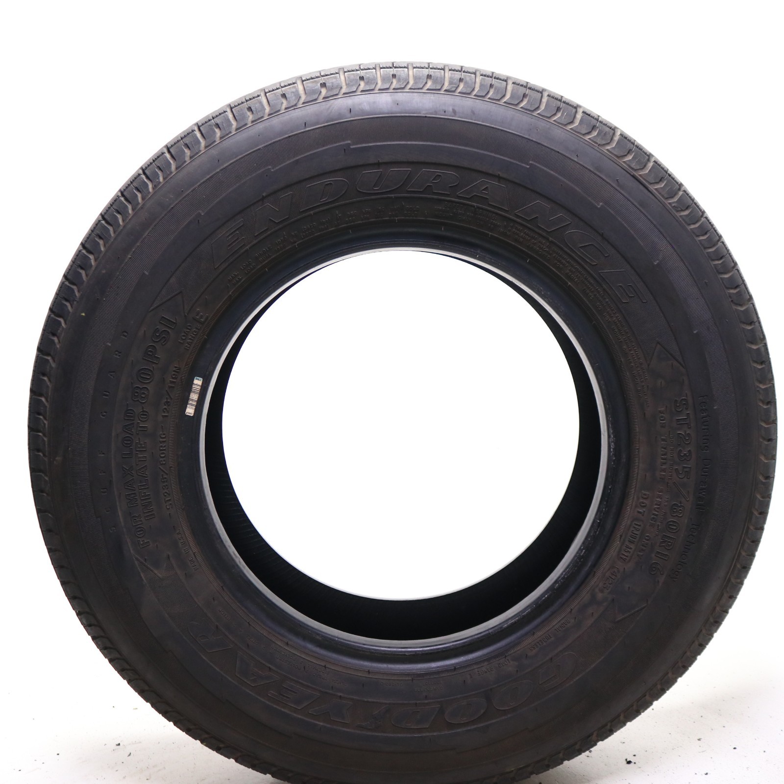 Set of 2 Used ST 235/80R16 Goodyear Endurance – 123/119N – 5.5-6/32