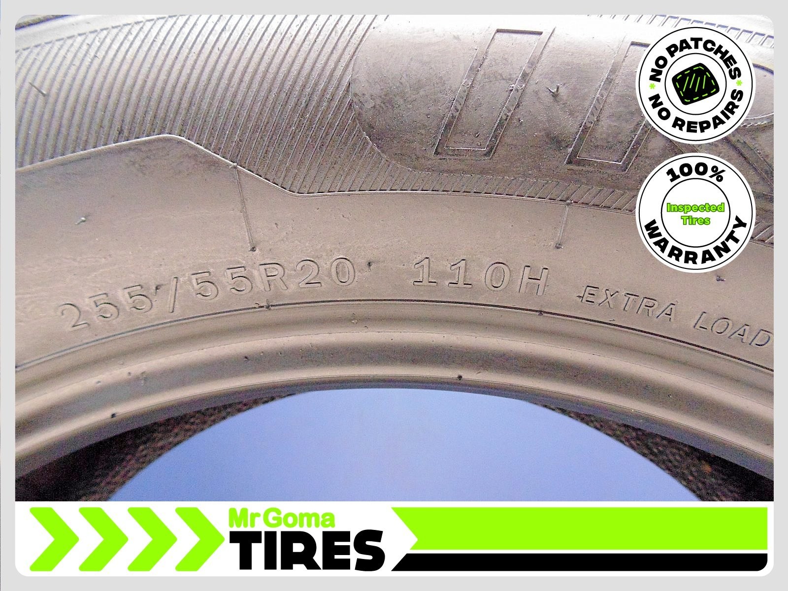 2 IROMAN RB-SUV XL 255/55R20 USED TIRES 8.8/32 TREAD 110H NO PATCHES 2555520