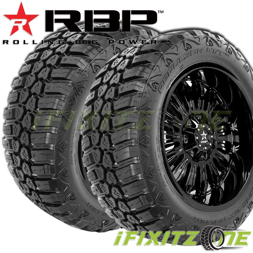 2 RBP Repulsor M/T RX 37X13.50R22LT 127Q 10 Ply/E Mud Tires, Truck/SUV, Off Road