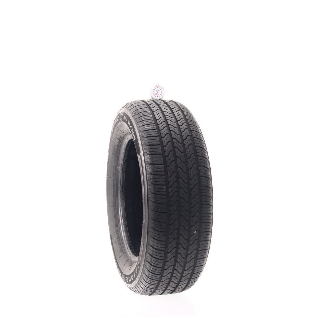 Set of (4) Used 225/60R16 Firestone All Season (Firestone) 98T – 7-8.5/32