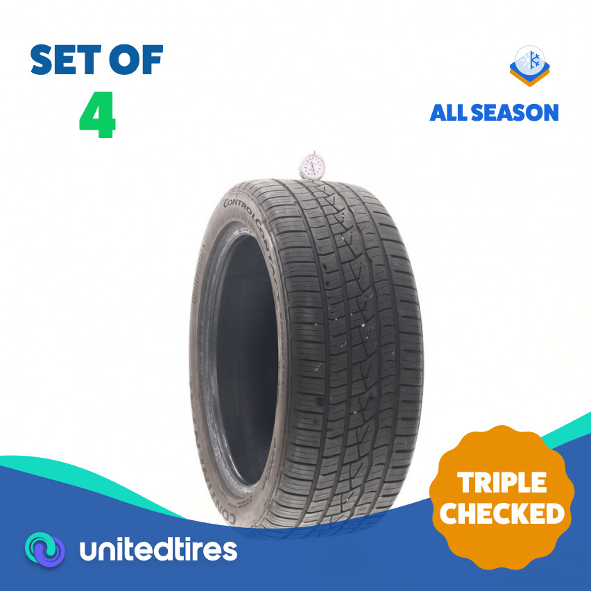 Set of (4) Used 245/45ZR18 Continental ControlContact Sport SRS Plus – 6-7/32