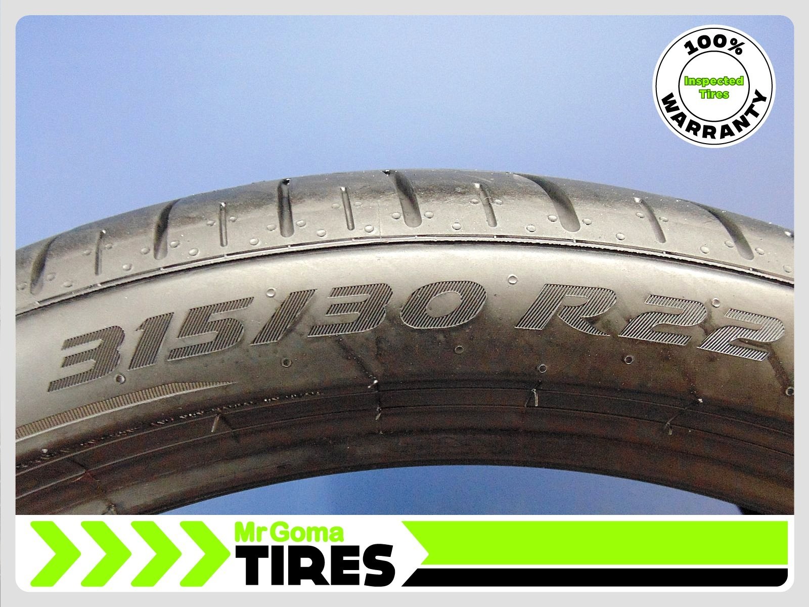 2 PIRELLI P ZERO TM PZ4 II XL 315/30R22 USED TIRES 7.2/32 TREAD 107Y 3153022
