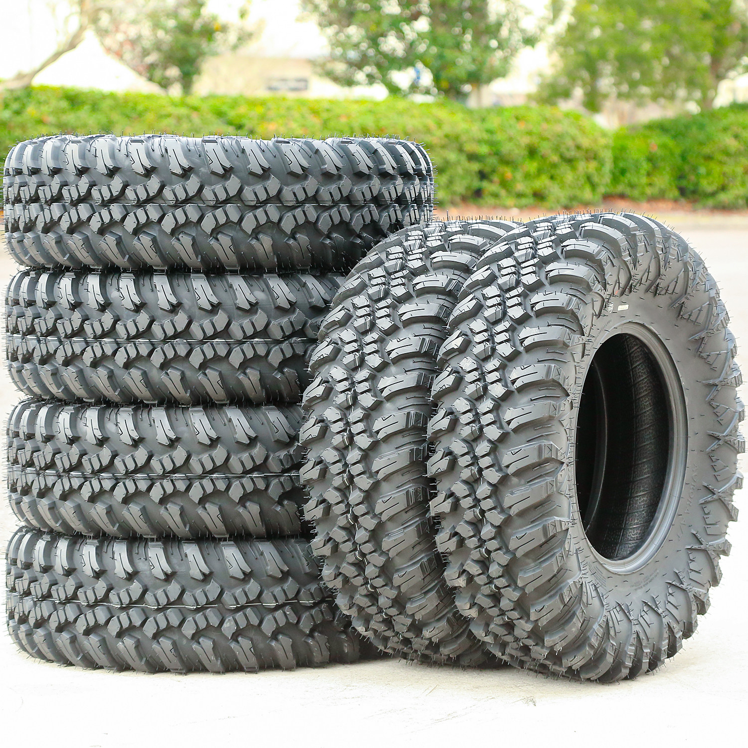 4 Forerunner Aurora A/T 25×10.00R12 25x10R12 67J 8 Ply All Terrain ATV UTV Tires