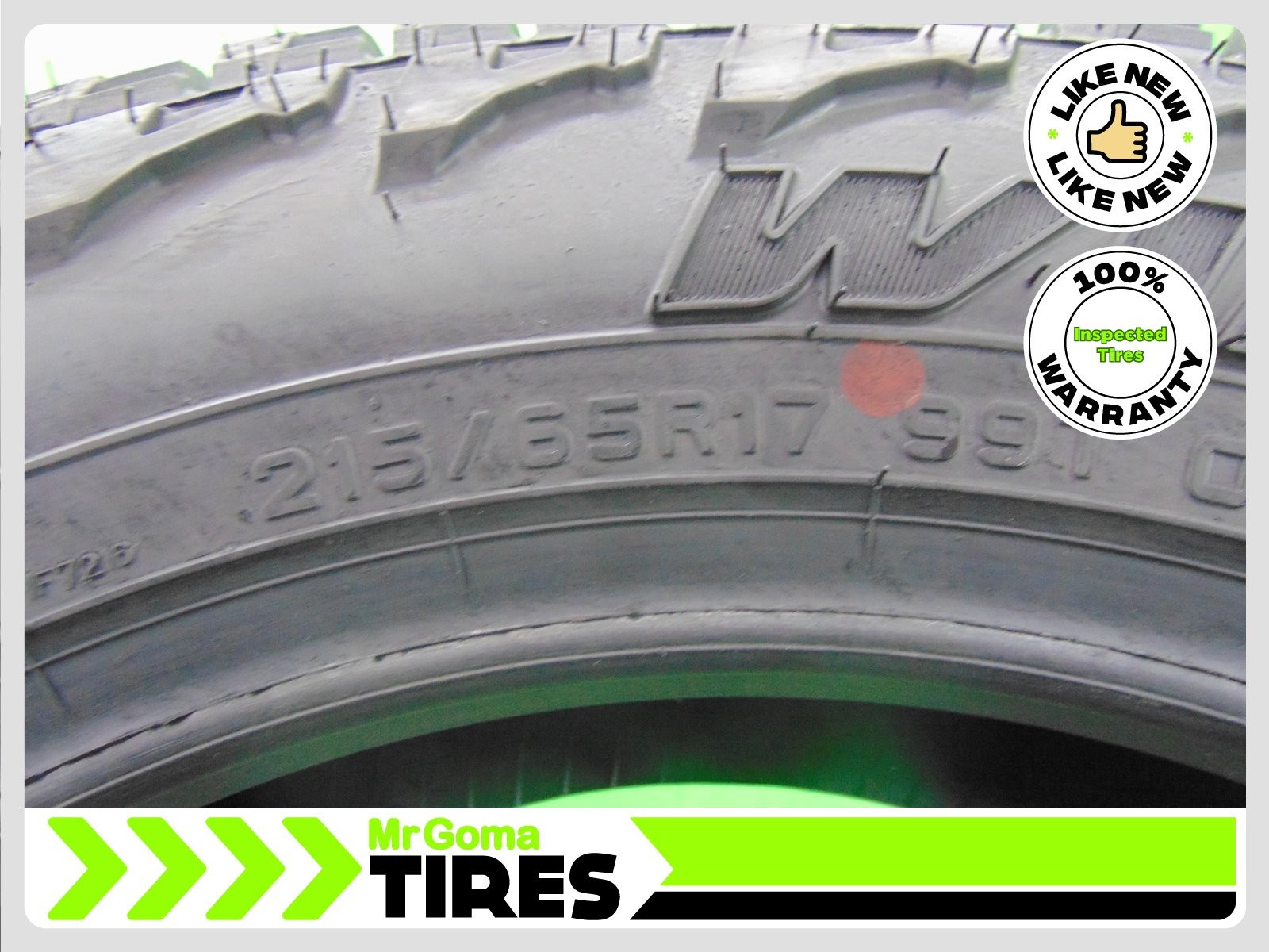 1 215/65R17 FALKEN WILDPEAK A/T AT3W USED TIRE 10.0/32 TREAD 2156517 99T