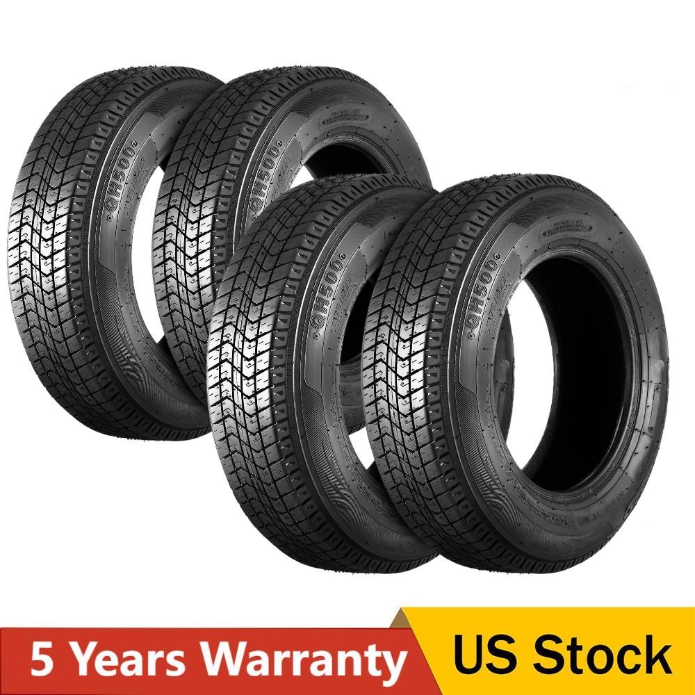 ⭐4 Pack Tires ST 205/75D14 205-75-14 205/75/14 Load Range C 6 Ply Trailer Tires