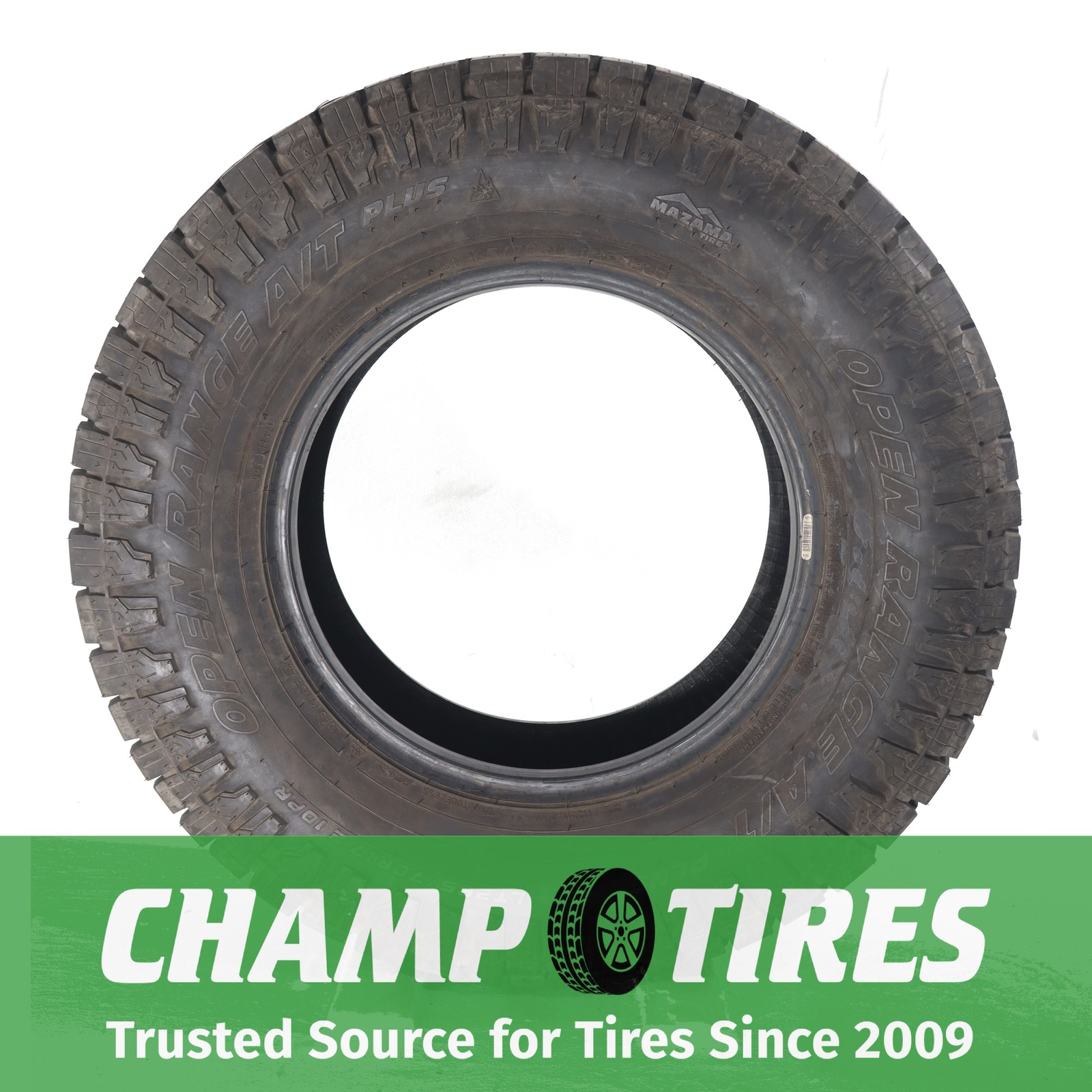 P285/70R17 Mazama Open Range A/T Plus 126 S Used 16/32nds