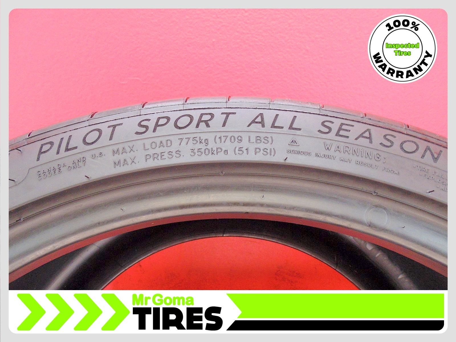 1 MICHELIN PILOT SPORT A/S 4 ZP RFT 305/30ZR20 USED TIRE 8.5/32 TREAD RUN FLAT