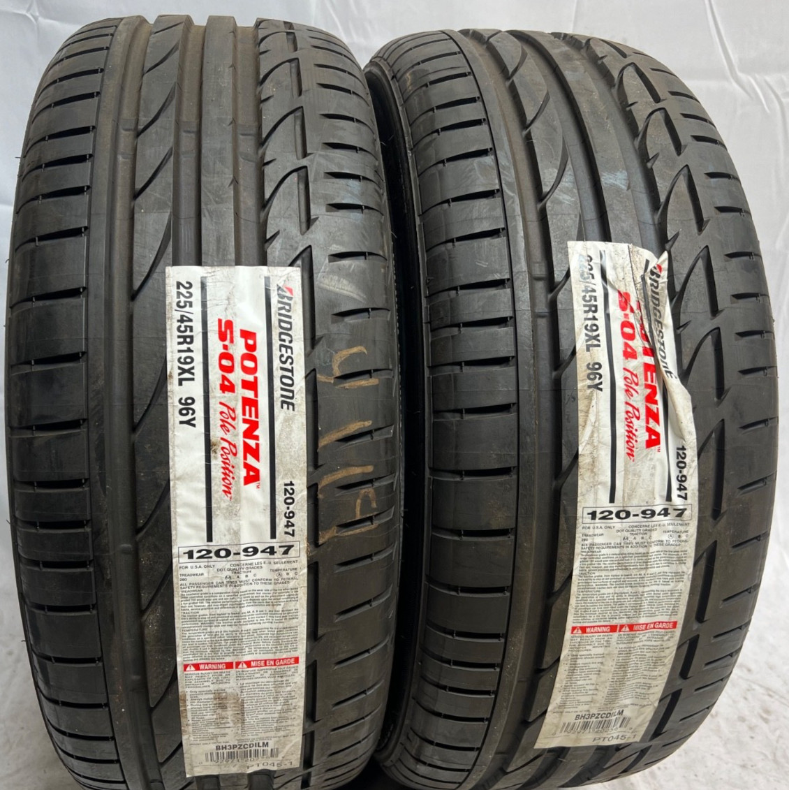 2 – NEW 225/45R19 XL (96Y) Bridgestone Potenza S-04 Pole Position – 8023