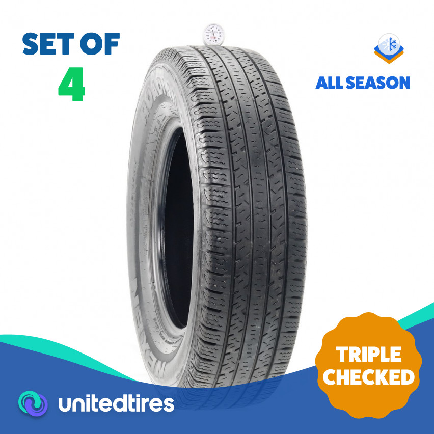 Set of (4) Used LT 235/80R17 Nexen Roadian HTX RH5 LTV 120/117R – 6-7.5/32