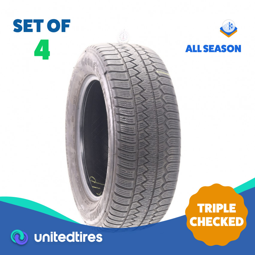 Set of (4) Used 255/60R18 Goodyear Eagle Enforcer All Weather 108V – 7/32