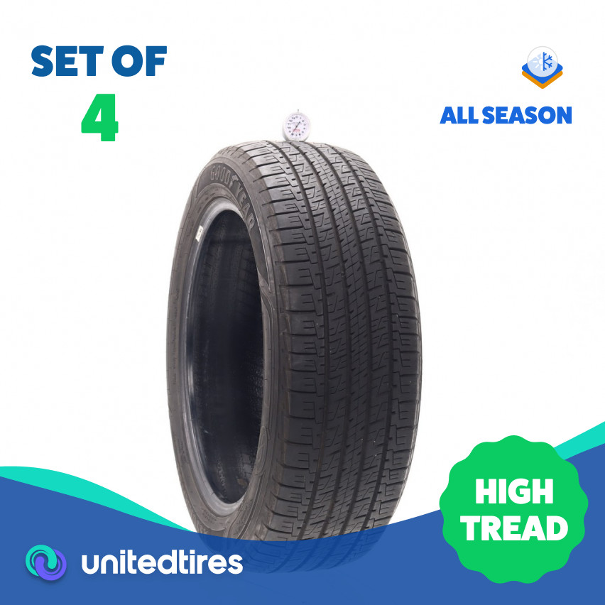 Set of (4) Used 225/55R19 Goodyear Assurance MaxLife 99V – 8-9.5/32