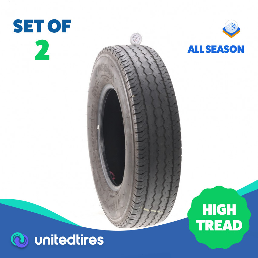 Set of (2) Used LT 215/85R16 Yokohama TY213B 1N/A – 8/32