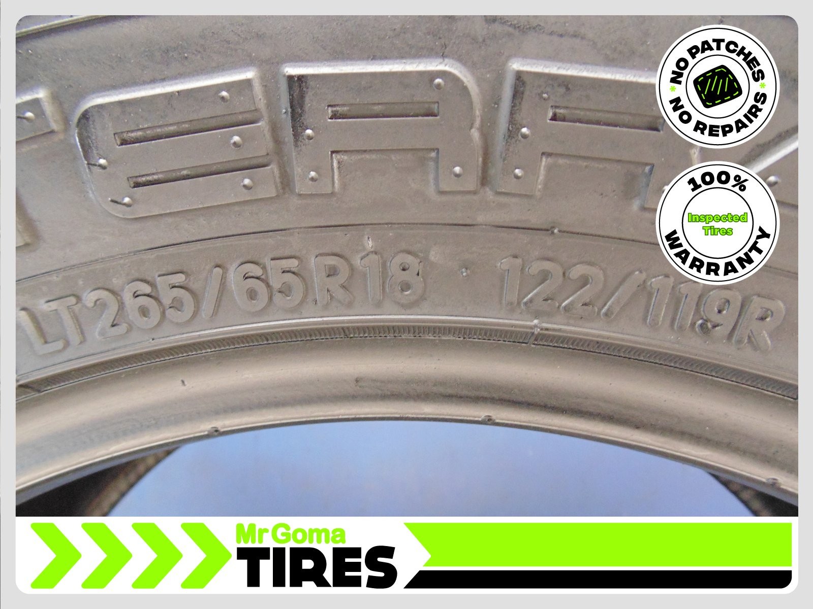 1 NITTO TERRA GRAPPLER G2 A/T LT265/65R18 USED TIRE 10/32 TREAD NO PATCH 2656518