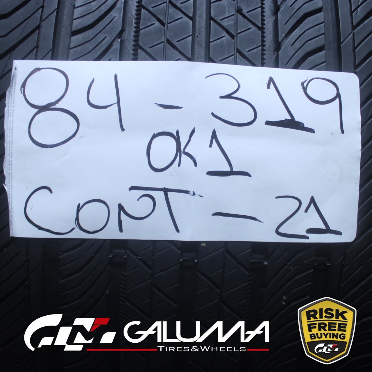 1 (One) Tire LikeNEW Continental ProContact TX 315/35R21 315/35/21 3153521 84319