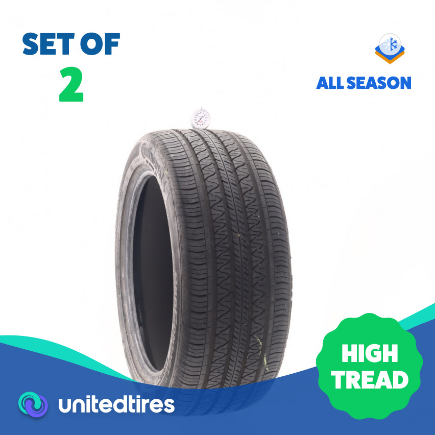 Set of (2) Used 255/45R19 Continental ProContact RX ContiSilent T3 104W – 8.5/32