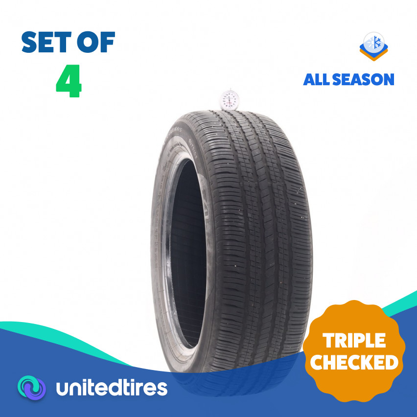 Set of (4) Used 225/55R18 Falken Ziex ZE001A A/S 98V – 6.5-7/32