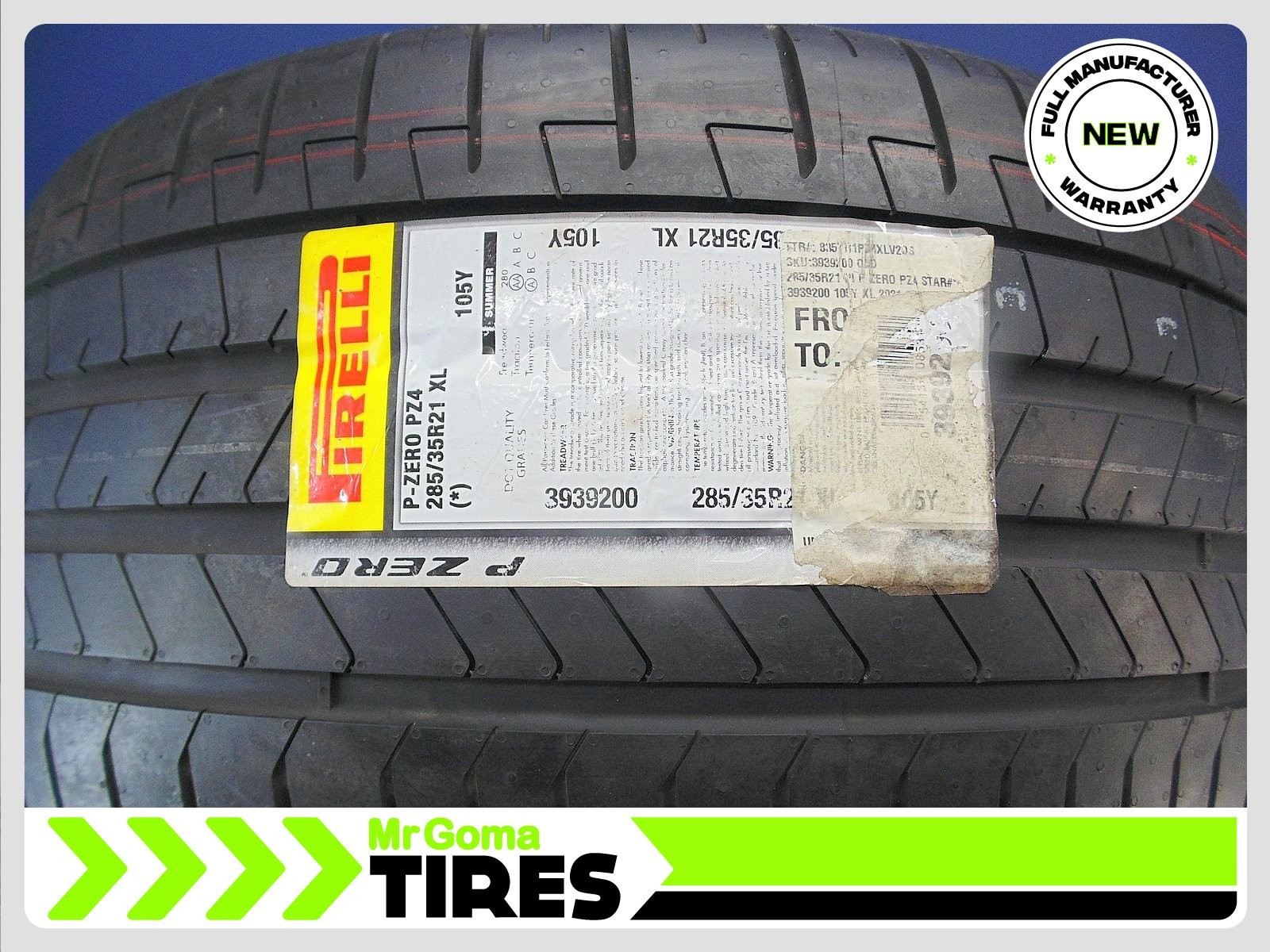 1 BRAND NEW 285/35R21 PIRELLI P ZERO PZ4 XL TIRE 105Y BMW PZERO 2853521