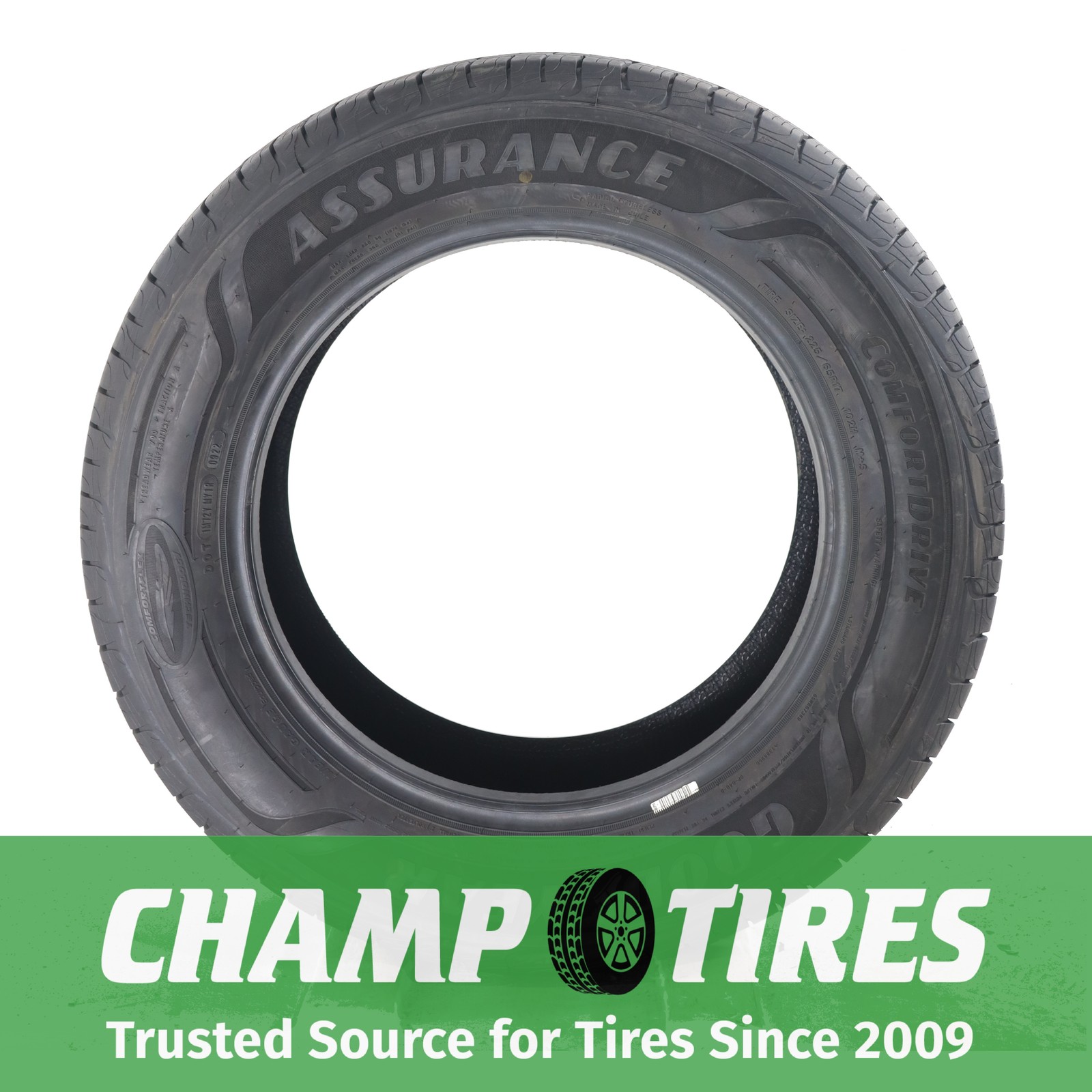 Set Of 4 P225/65R17 Goodyear New Assurance ComfortDrive 102 H New 11/32nds