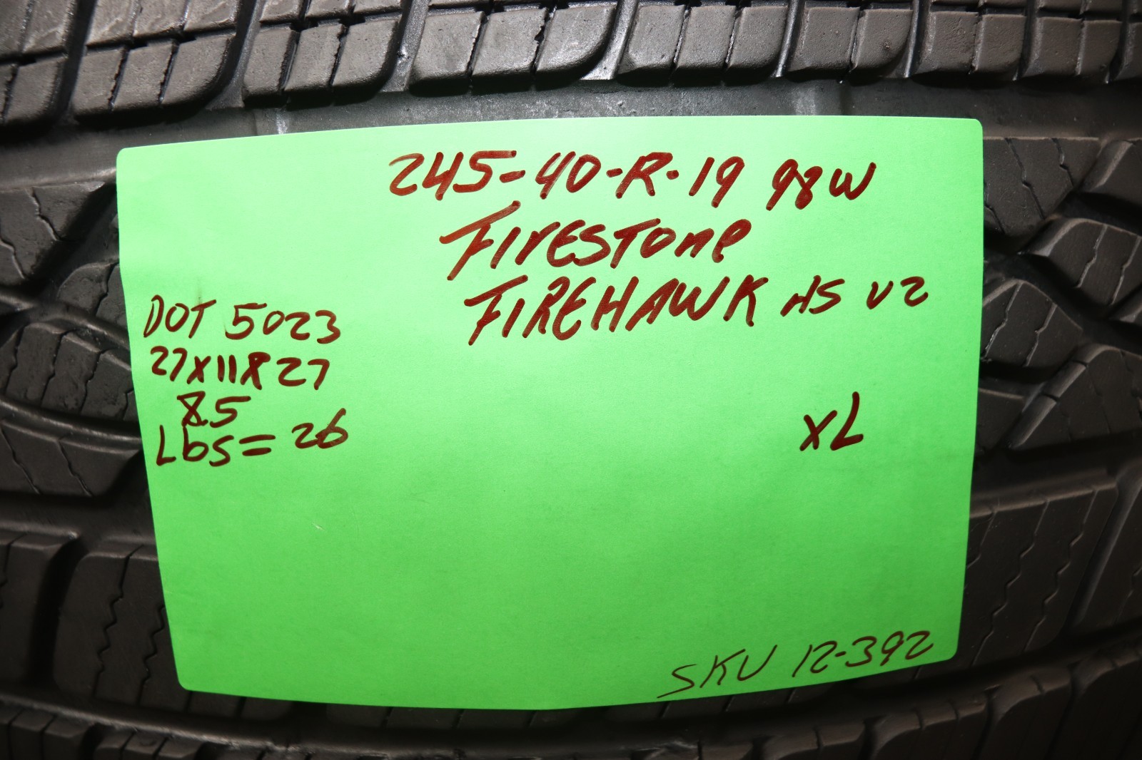 Used 245/45R19 Firestone Firehawk AS V2 98W – 8.5/32