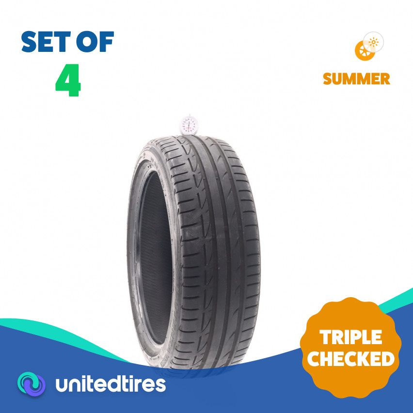 Set of (4) Used 205/45R17 Bridgestone Potenza S001 84W – 7/32
