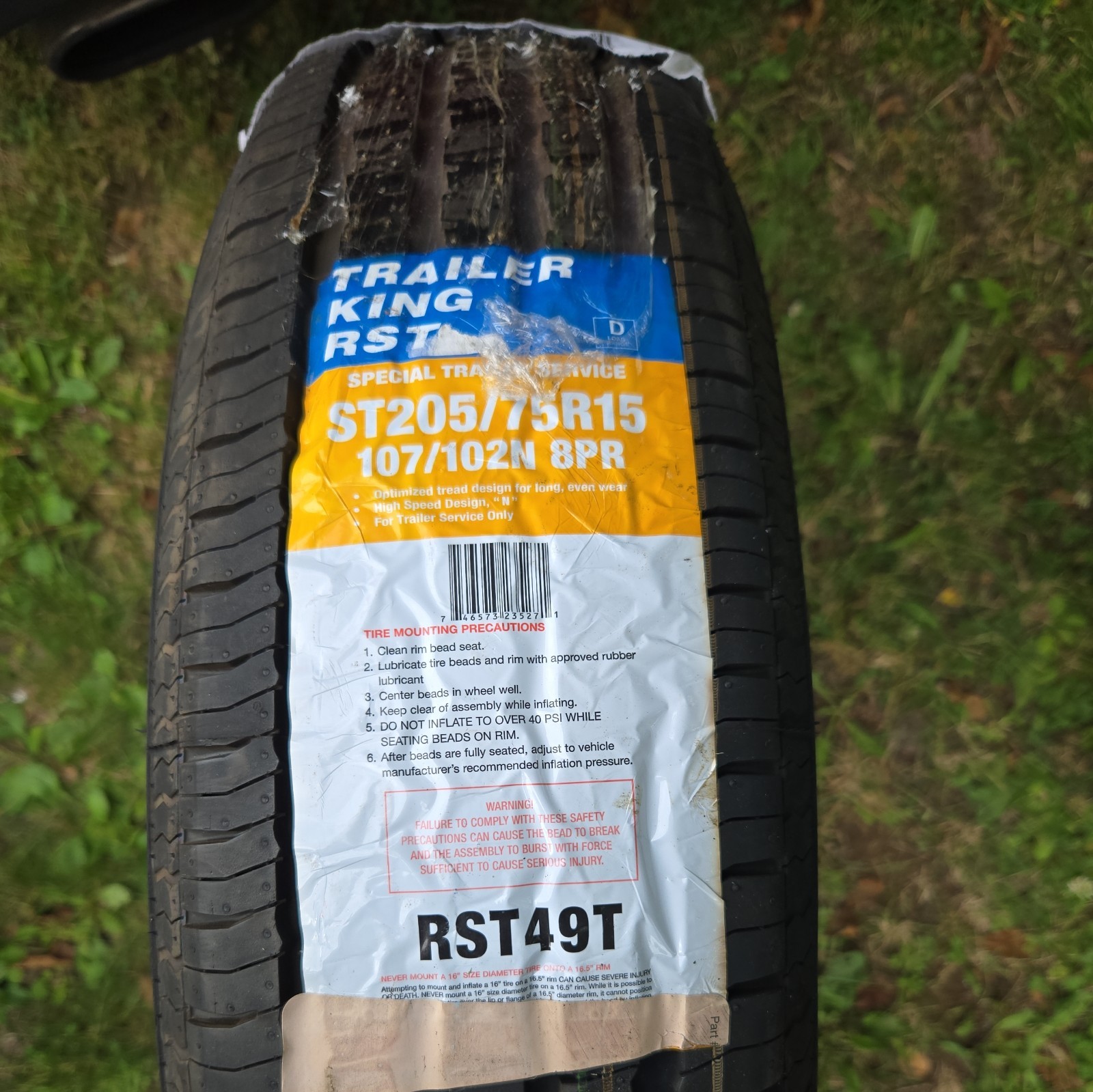 ST205/75R15 D TRAILER KING RST