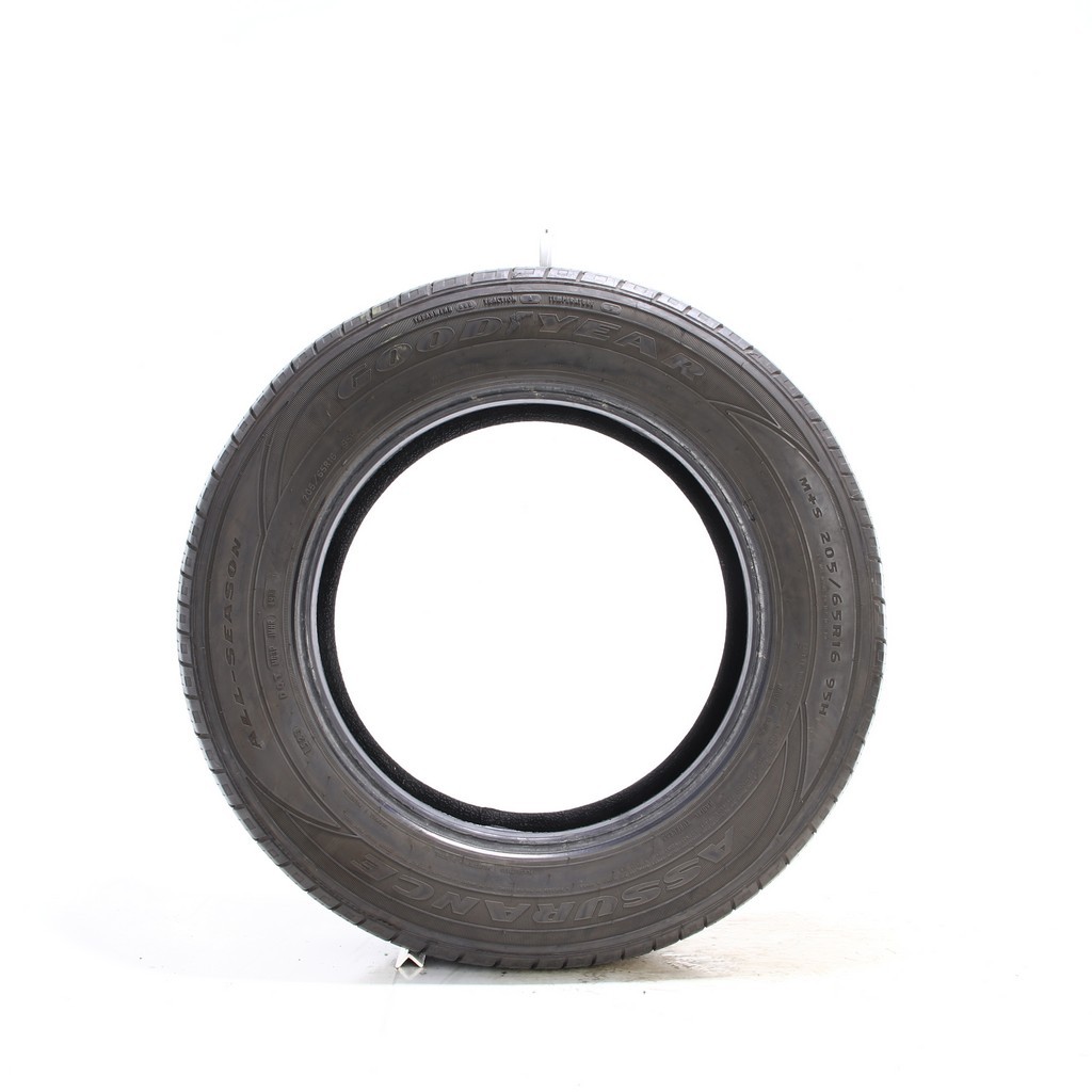 Set of (4) Used 205/65R16 Goodyear Assurance All-Season 95H – 6.5-7/32