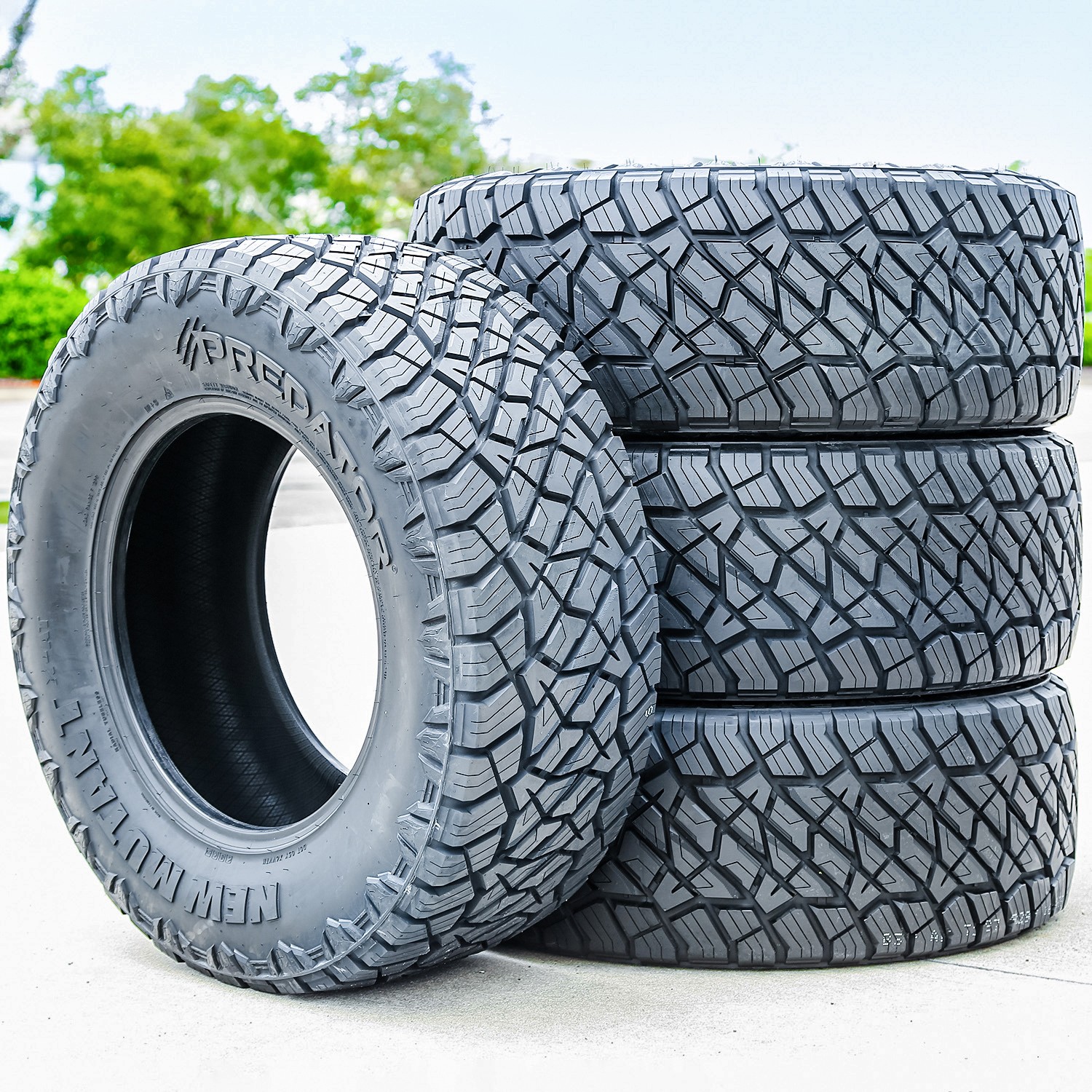 4 Predator New Mutant X-AT 275/55R20 120/117Q E 10 Ply A/T Tires 50k Mi Warranty