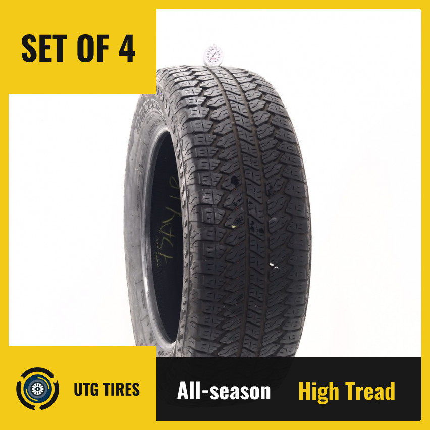 Set of (4) Used 275/60R20 Bridgestone Dueler A/T RH-S 115S – 8.5-10/32 (NHWS)