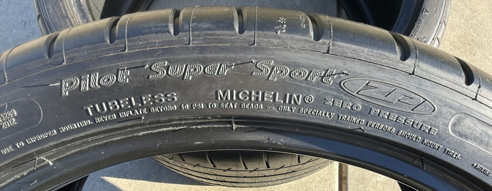 TWO BRAND NEW 285/30ZR20 (95Y) Michelin Pilot Super Sport ZP Run Flat Tires