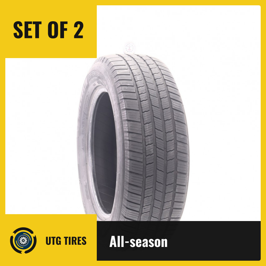 Set of (2) Used 245/60R18 Michelin Defender LTX M/S 105H – 7/32