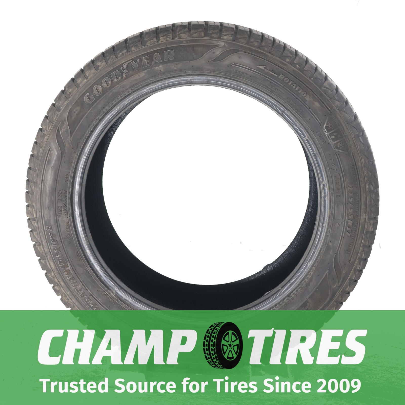 P215/55R17 Goodyear Assurance Weather Ready 2 94 V Used 8/32nds