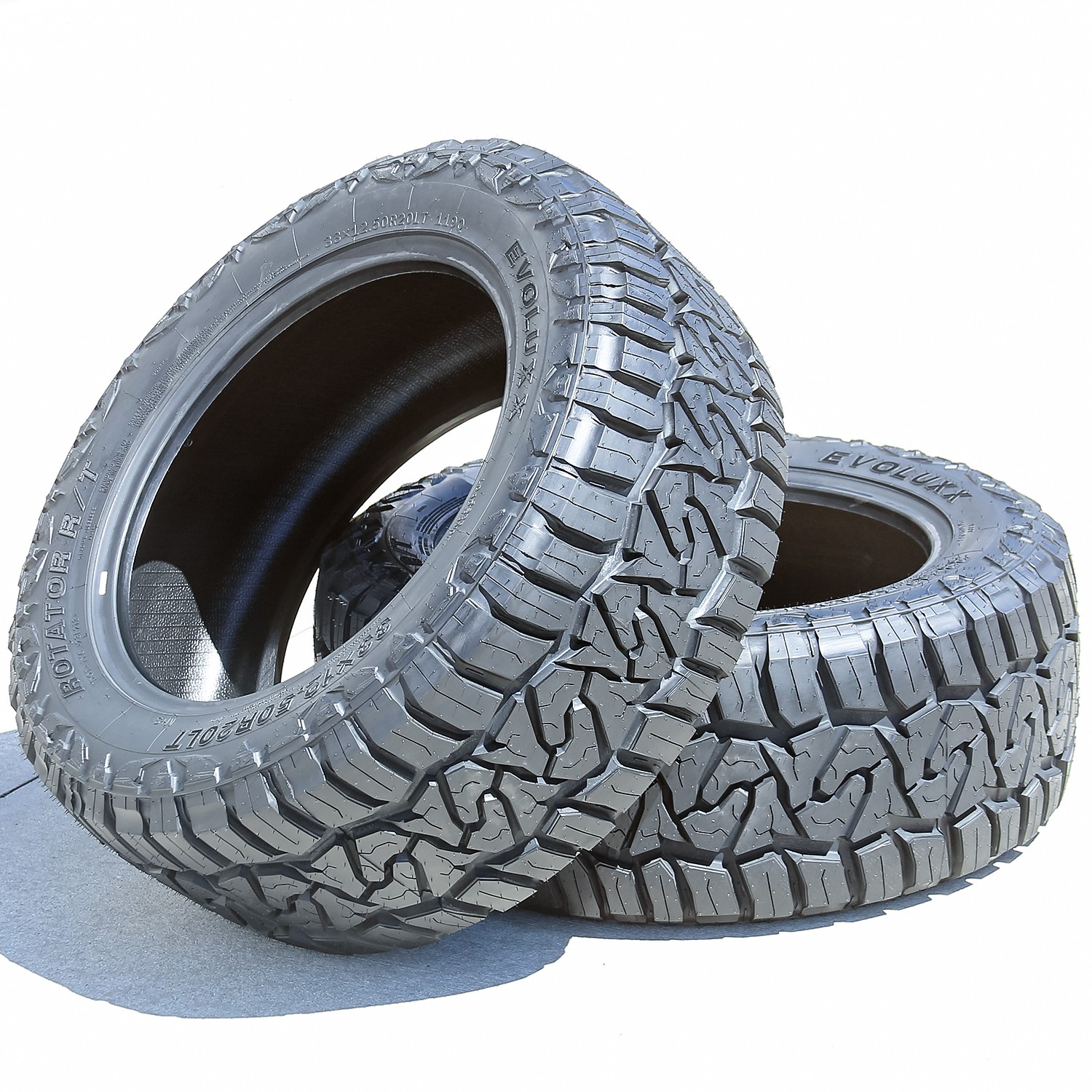 2 Evoluxx Rotator R/T 33X12.50R20 119Q F 12 Ply Tires 50k Mi Warranty