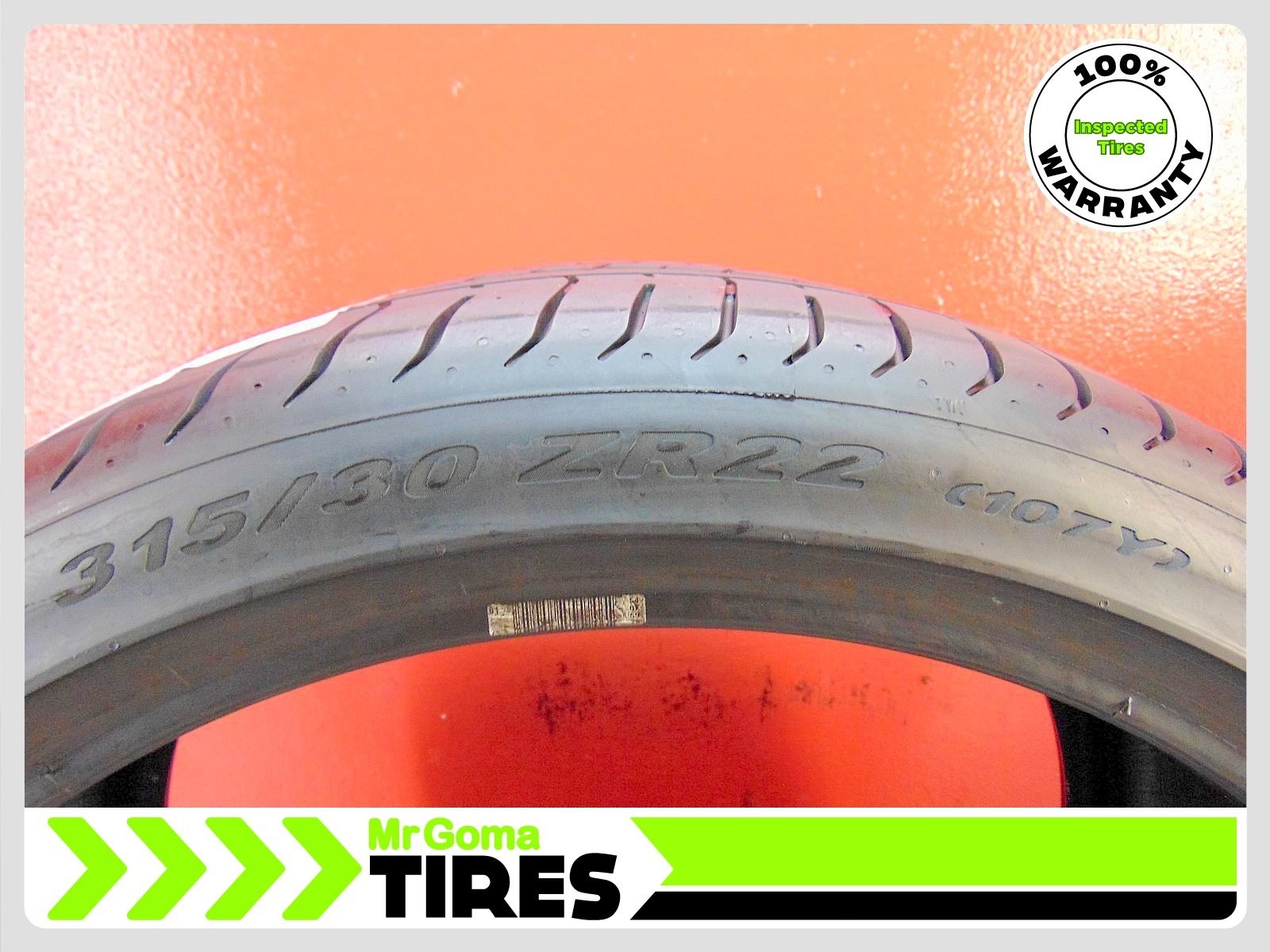 2 PIRELLI P ZERO TM N0 XL 315/30ZR22 70% LIFE USED TIRES 107Y 3153022