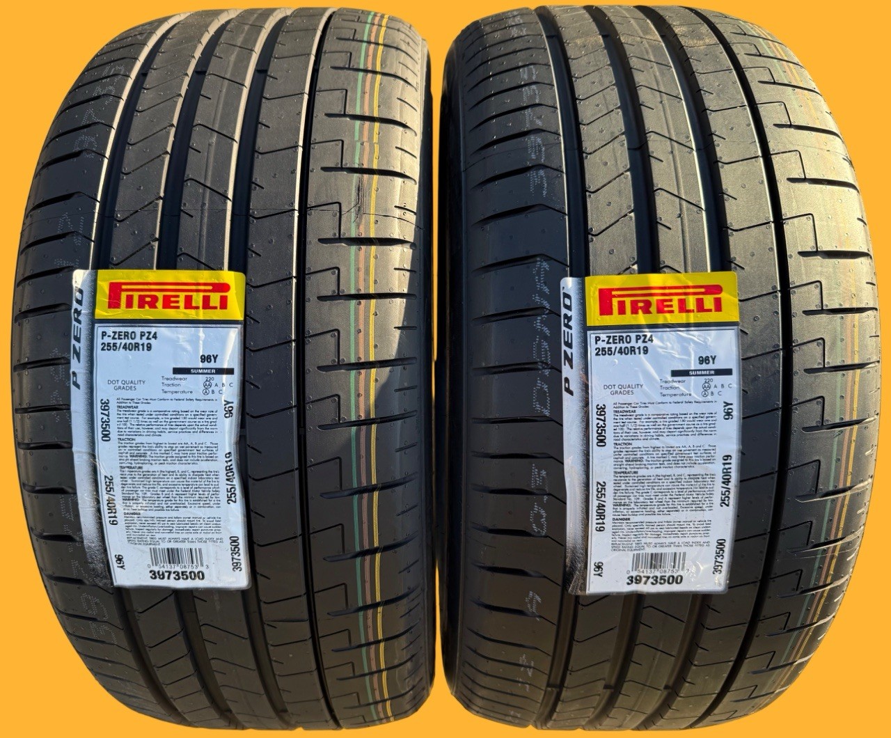 TWO BRAND NEW 255/40R19 Pirelli P Zero PZ4 Sport Tires Like Michelin Sport 4S!