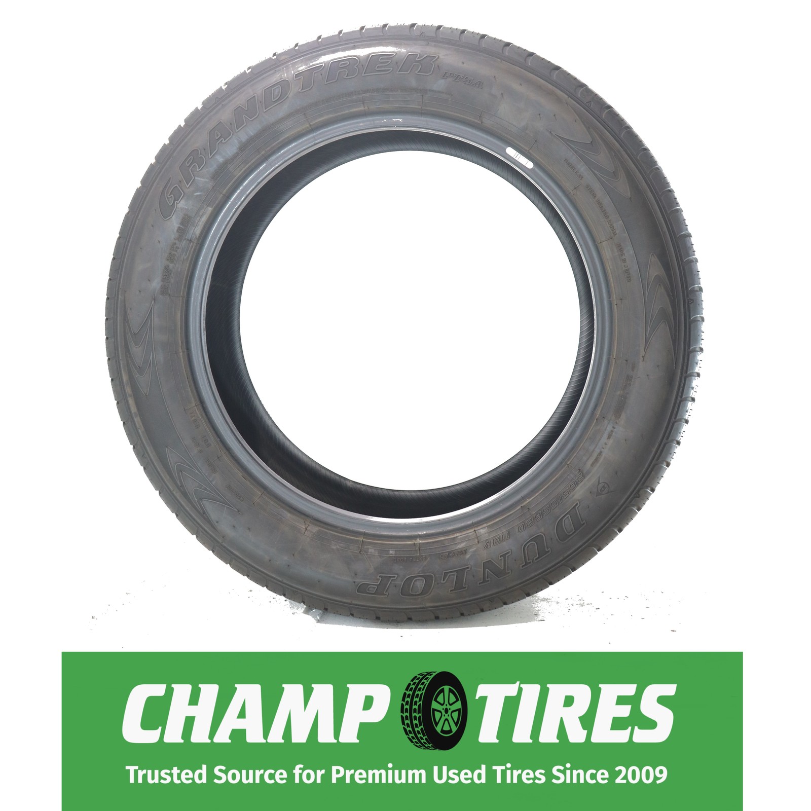 Set Of 4 P265/55R20 Dunlop GrandTrek PT5A 113 V Used 8/32nds