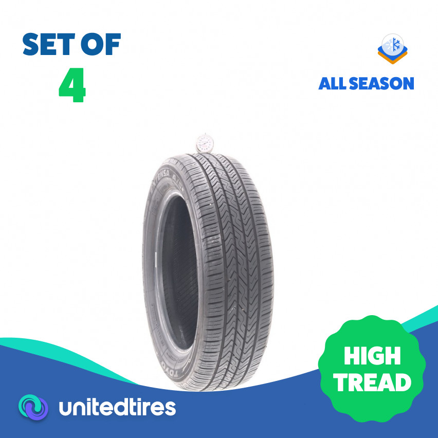 Set of (4) Used 185/60R16 Toyo Extensa A/S II 86H – 9.5/32