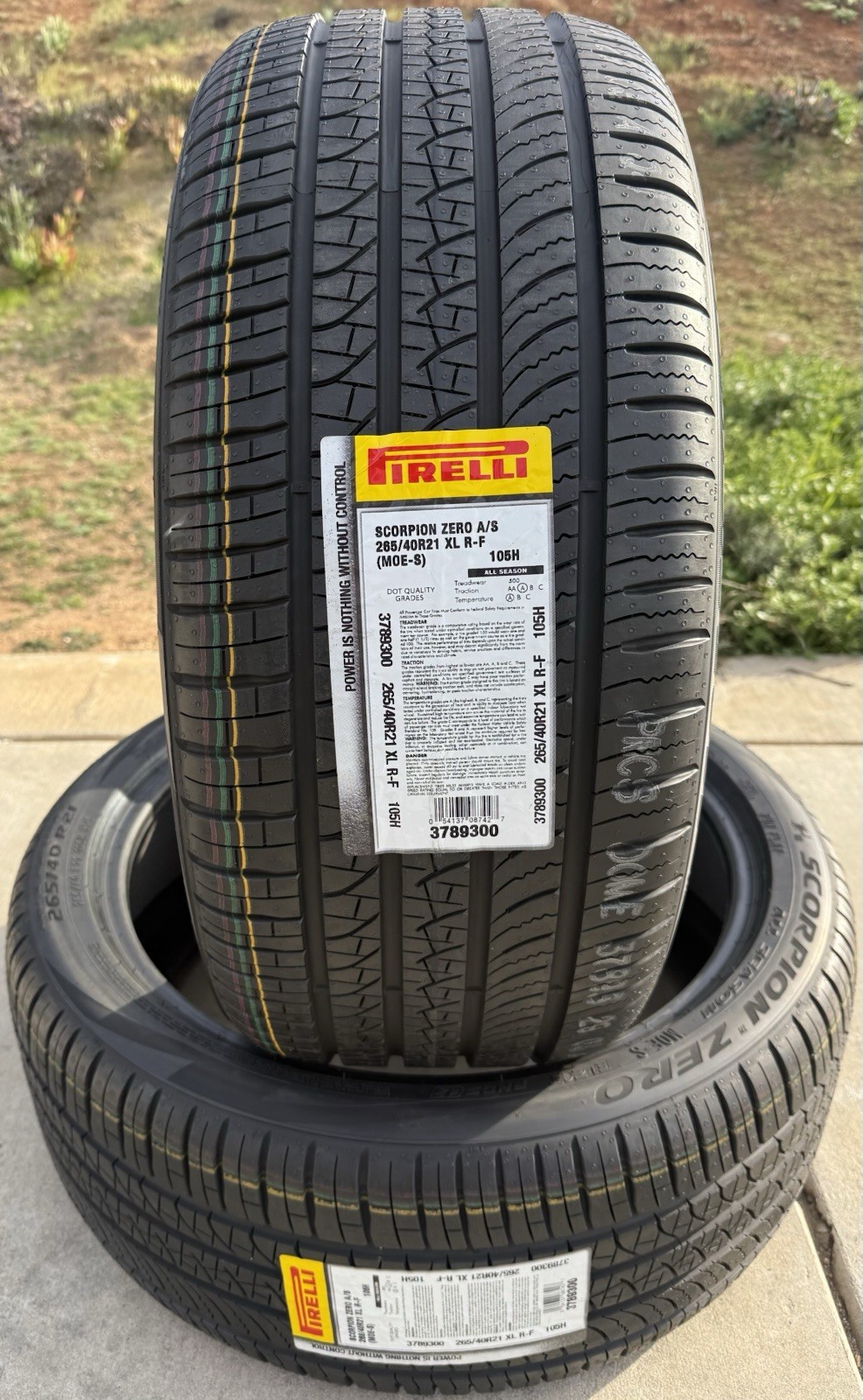 TWO NEW 265/40R21 Pirelli Scorpion Zero A/S MOE-S Run Flat RFT ELECT PNCS Tires