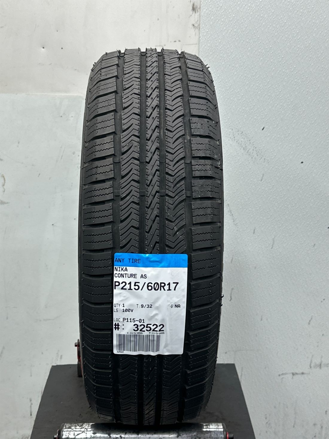 1 Used P215/60R17 Nika Conture AS 100 V – 9/32