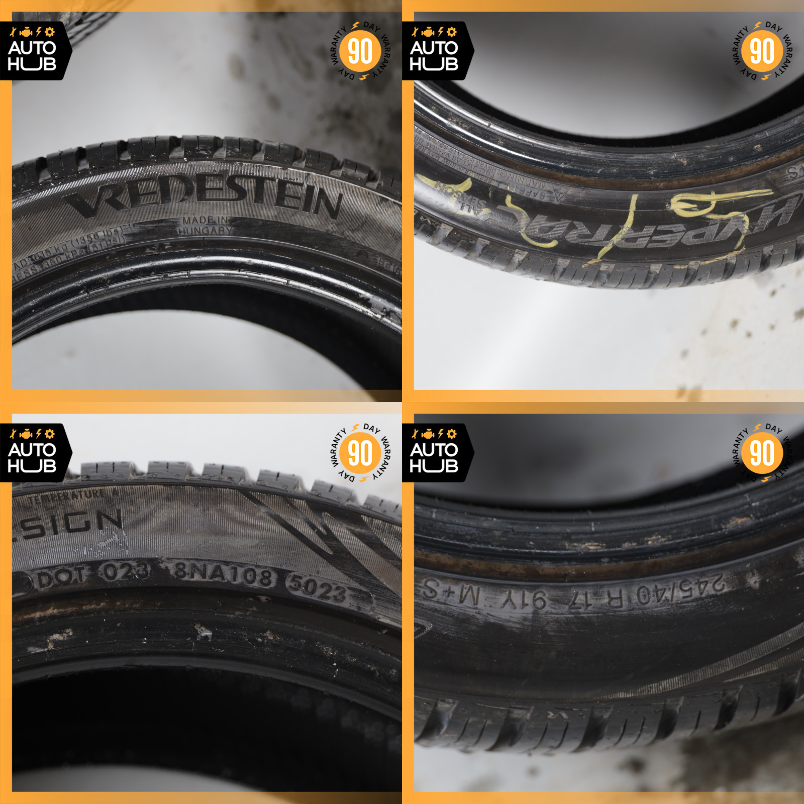 245/40R17 Vredestein Hypertrac All Season 245 40 17′ 91Y Tire Set of 2