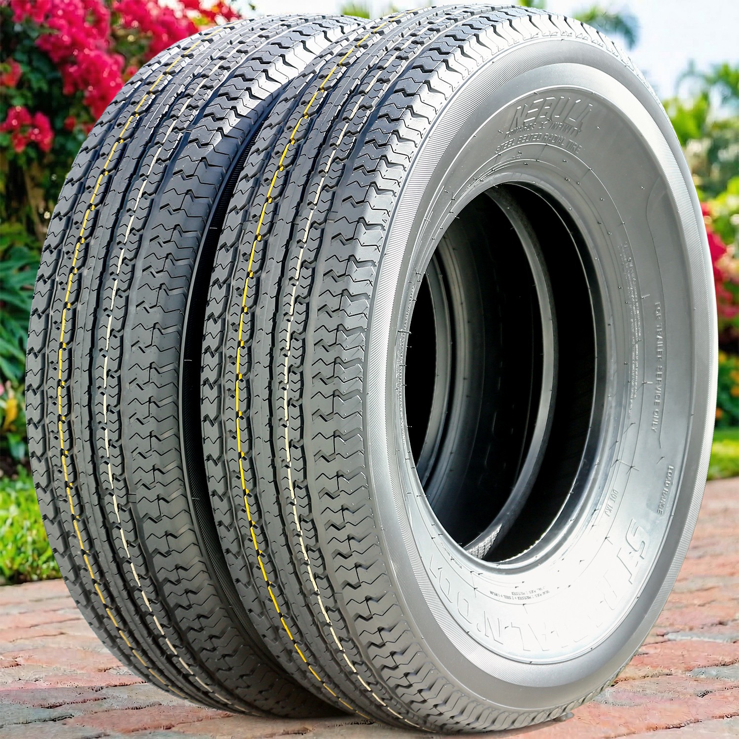 2 Tires Nebula ST Radial N’ 001 Semi-Steel ST 175/80R13 Load C 6 Ply DC Trailer