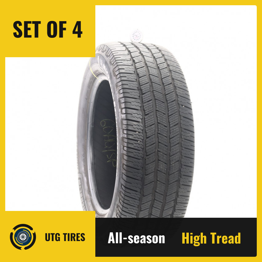 Set of (4) Used 275/55R20 Michelin Defender LTX M/S 2 117T – 11-12.5/32 (O68O)