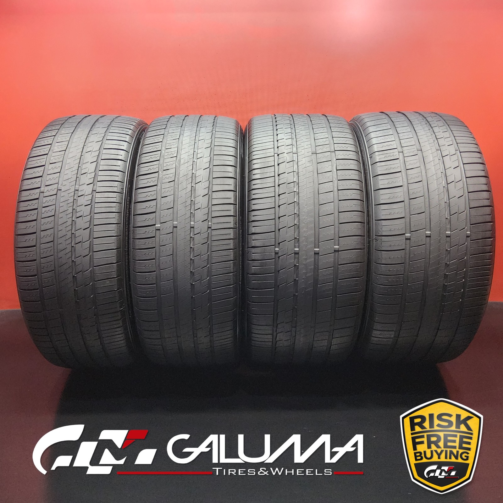 Set of 4 Tires Falken Azenis FK460 A/S 255/45ZR20 & 285/40ZR20 No Repairs #95618