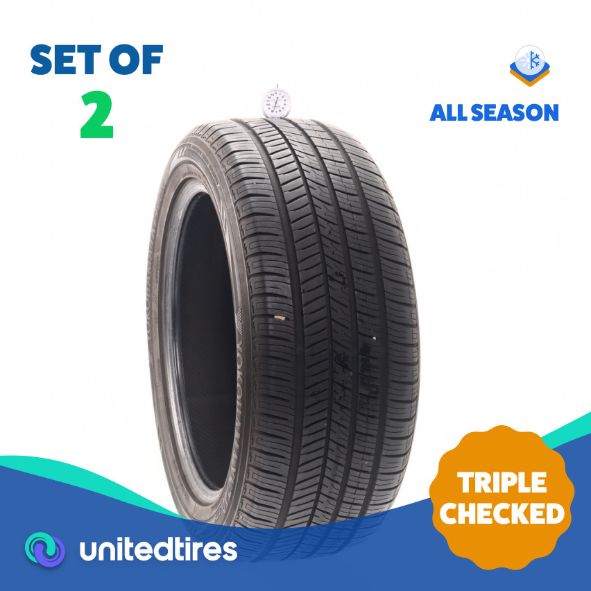 Set of (2) Used 255/50R19 Yokohama YK740 GTX 107V – 7.5/32