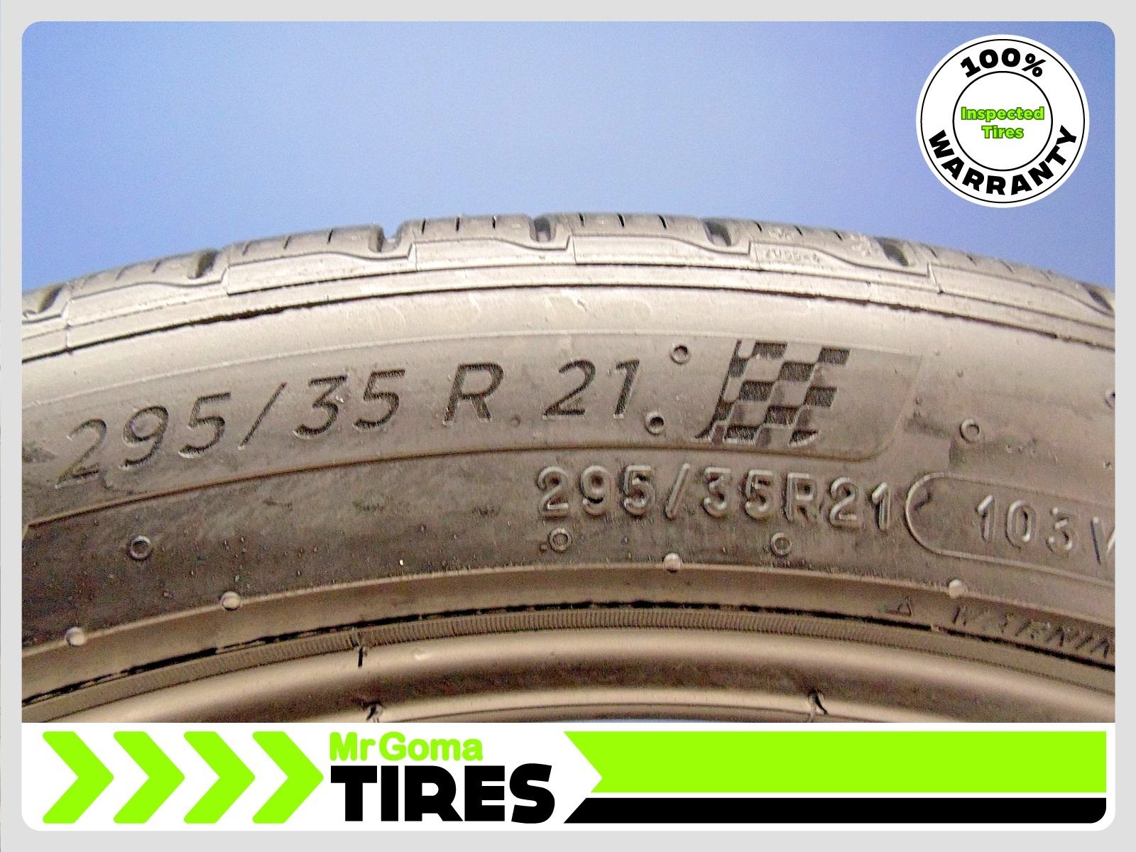 1 MICHELIN PILOT SPORT A/S 4 NEO 295/35R21 USED TIRES 7.0/32 TREAD 103V PORSCHE